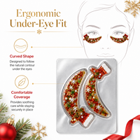 Patchs de gel rafraîchissants et hydratants pour les yeux, forme personnalisée, scintillants, pour les fêtes de Noël – Cadeau de beauté de Noël