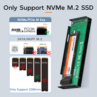 Carcasa Externa MAIWO M.2 NVMe a Tipo-C, USB-C a M.2 M-Key SSD, 20Gbps, Compatible con SSD NVME 2280 para Laptop, PC y Teléfono
