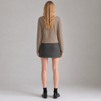 HOO Nouvelle Collection Automne – Ensemble Gilet et Cardigan Décontracté Haut de Gamme pour Femme, Style Français, Col V Côtelé Très Élastique, Coupe Ample TZB836