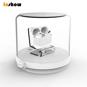 Caja de Exhibición con Alarma Antirrobo Transparente y Bloqueable A701, Soporte de Carga de Seguridad para Minoristas para <span class=keywords><strong>AirPods</strong></span> y Relojes Inteligentes - Product Image 1