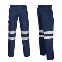 Pantalon de Travail Respirant 100% Coton avec Bandes Réfléchissantes, Pantalon de Travail Personnalisé, Uniformes de Travail pour la Construction