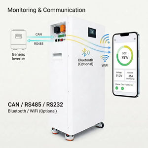 25.6V 200Ah 8kWh Solar Battery <b>Storage</b> Vertical Moveable Wall Hanging LFP Pack <b>for</b> Off-grid Cabin <b>Caravan</b> Power - Product Image 6