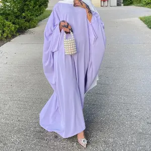 abaya迪拜2024女装穆斯林女装马克西连衣裙长袖优雅宽松女装穆斯林长裙