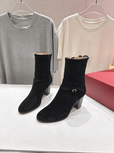 Botines con Tacón Cuadrado y Detalle de Hebilla, con Cierre de Cremallera, para Mujer, Estilo Casual y Elegante, Valentinoing - Product Image 5