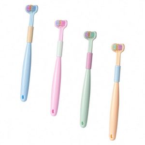Soft 3-Sided Triple Bristle Toothbrush Kids Training Toothbrush for 4-12 Years - Product Image 1