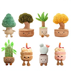 Ornement en peluche en forme de plante artificielle avec musique pour gâteau d'anniversaire de frère - 25 cm - Cadeau idéal pour petite amie - Product Image 1