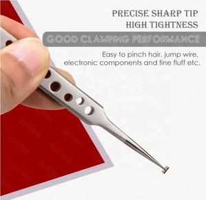 Pince à épiler de précision pour réparation de téléphone portable incurvée droite en acier inoxydable Mayuan - Product Image 4