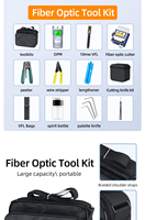 Kit complet d'outils de fibre optique avec outils de fusion, mesureur de puissance, VFL, cisaille et dénudeur pour utilisation FTTH (connecteur FC)