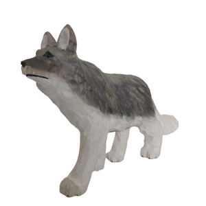 Promozione di Arte Del Mestiere Della Decorazione Della Casa D'epoca Woodcraft Legno animale scultura in legno Orso Lupo - Product Image 2