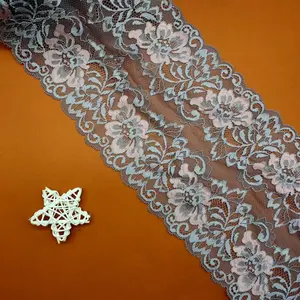 Elegant Nylon Spandex Lace Knitted Elastic Lace Trim for Clothing and Wedding Accessories Decoration