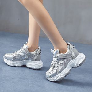 Zapatillas de Mujer de Plataforma con Suela Gruesa de Cuero Genuino Antideslizantes para Invierno, Novedad Otoño 2024, Aumento de 8cm - Product Image 3