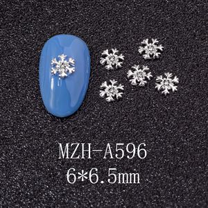 Adornos de uñas con copos de nieve navideños, decoración de diamantes de imitación brillantes de lujo para uñas postizas, manicura DIY, venta al por mayor - Product Image 5