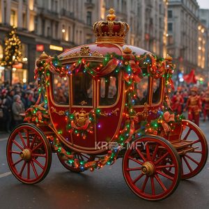 Calèche royale électrique de luxe avec pneus en caoutchouc massif pour 4 à 6 personnes, idéale pour les mariages - Product Image 5