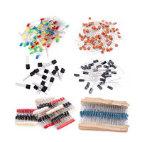 6 types de composants Kit résistance électrolyse condensateur Triode Diode To-92 LED mixte bricolage réparation expérience composants électroniques