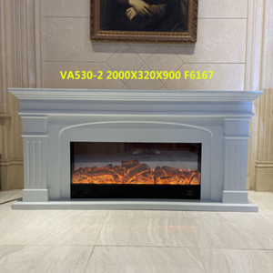 Electric Fireplace Cabinet Art Salon Smart Lighting Adjustable Flame RGB Fire Sculpture Wall Mounted Fireplace <strong>Logs</strong> - Product Image 6