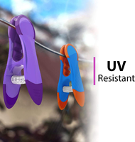 Pinces à linge colorées à poignée souple coupe-vent pinces à vêtements en plastique pinces à linge robustes avec ressorts