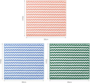 Chiffon de nettoyage en microfibre tissée à séchage rapide 250 g/m² 25*25 cm, serviettes de cuisine, trois options, 12 pièces par paquet - Product Image 4
