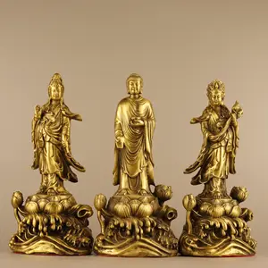 home bronze handicraft decoration Bronze Buddha decoration bronze three saints copper western three saints