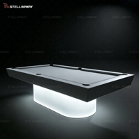 Table de billard américain Stellarway 8 pieds, taille standard, en bois massif, avec poches dissimulées, tapis en laine, pour club, bar, salon de luxe