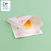Sac d'emballage pour pain Sac en papier kraft pour restauration rapide Sac d'emballage en papier alimentaire personnalisé à emporter avec logo