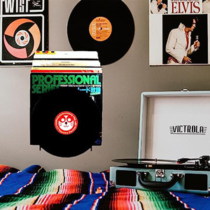 Montato a parete è ottimo per rack di stoccaggio in vinile singolo con ripiani in acrilico a gradini per collezionisti di dischi, negozi - Product Image 3