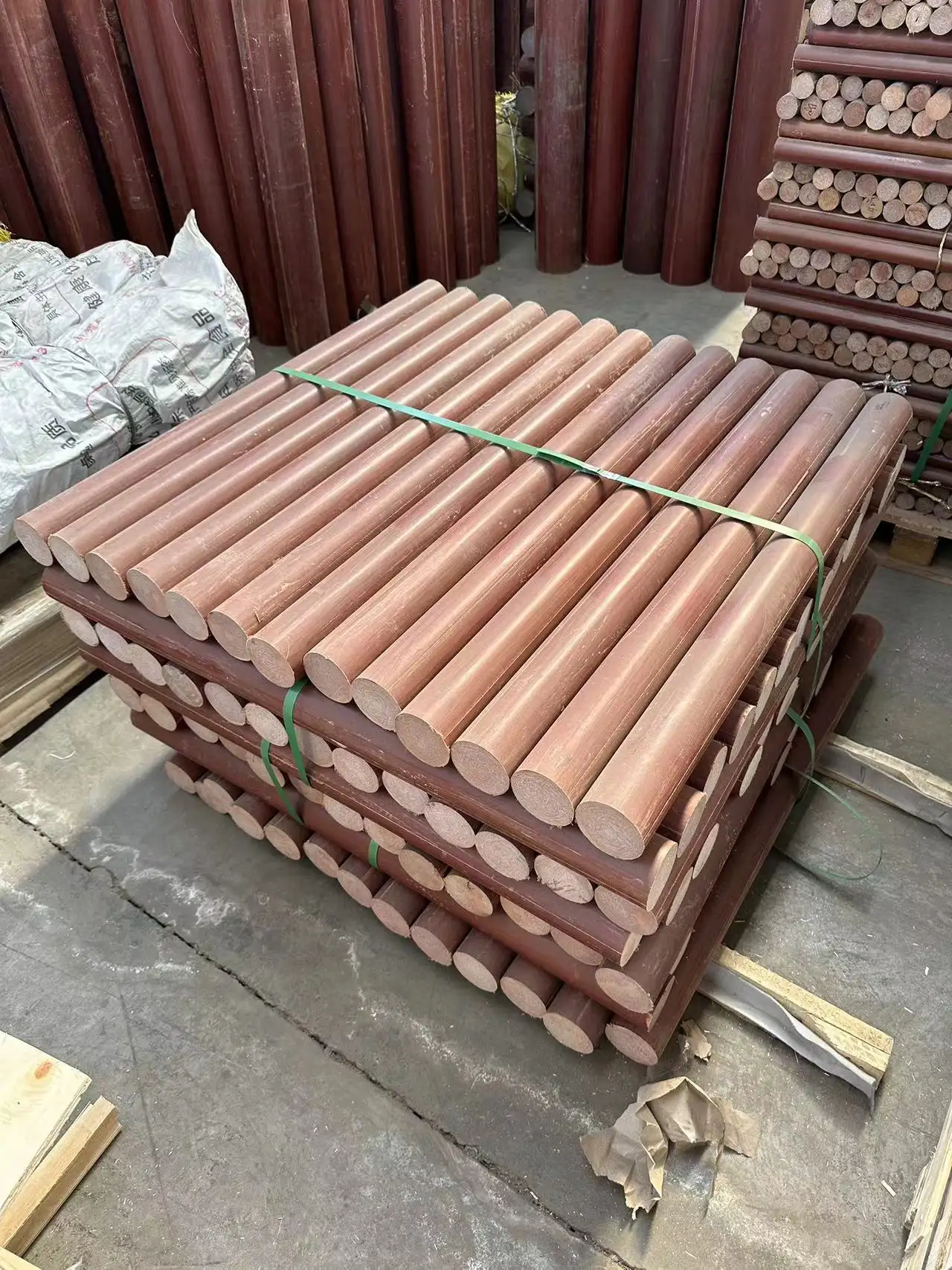 Brand diameter 8-200mm brown insulator phenolic cotton insulation rod stick phenolic resinforce cotton round bakelite bar