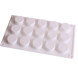 15 Cavity Round Cylindrical <b>Silicone</b> Mousse Cake Mold Flexible <b>Baking</b> DIY Mold For Dessert Making - Product Image 5