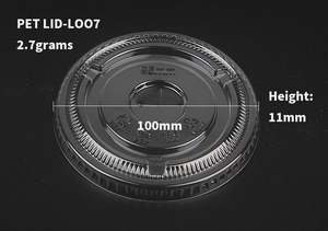 95mm Flat Lids (1000pcs) for 95mm 7 8 9 10oz Etc <b>Plastic</b> <b>Cups</b> - Product Image 2