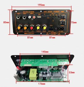Module amplificateur audio Bluetooth multifonctionnel 100W D100 avec double microphone et subwoofer, 12V 24V - Product Image 5