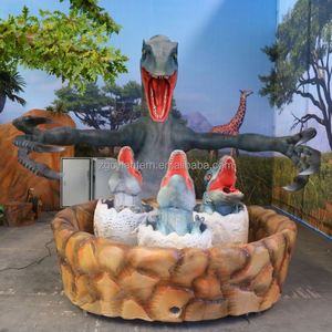 เกมโยนลูกบอลเวโลซีแรปเตอร์ เครื่องยิงเป้าโลหะธีมไดโนเสาร์แบบอินเทอร์แอคทีฟ สำหรับเด็กเล่นในร่ม ห้างสรรพสินค้า - Product Image 1