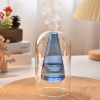 Bouteille en verre double paroi de forme spéciale pour diffuseur à bâtonnets, flacon vide pour huile parfumée, parfum d'ambiance intérieur