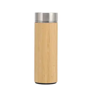 Bamboo thermal smart bottle temperature display can be customized bpa free