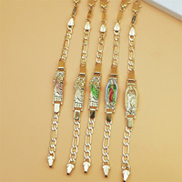 Bracelet en cuivre au design unique et exagéré, religieux, prêtre, saint, catholique, Vierge Marie