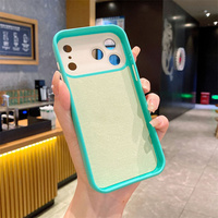 Coque de téléphone en silicone liquide à fenêtre large contrastée pour iPhone 17 Pro Max 17 Air 16 15 14 13 12 11 avec protection d'objectif d'appareil photo
