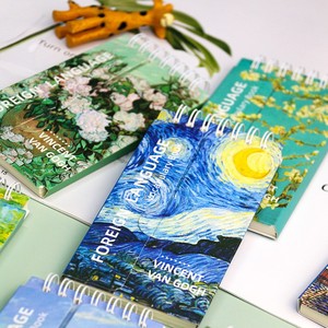 वैन गॉग पॉकेट नोटबुक विश्व प्रसिद्ध पेंटिंग विदेशी अंग्रेजी शब्दों ए 7 कोइल नोटबुक छात्र मोनेट पोर्टेबल नोटपैड - Product Image 1