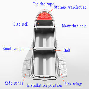 Bateau de pêche pliable portable de petite taille en PE, nouveau matériau 2025, monté sur véhicule, avec moteur hors-bord, à vendre - Product Image 4