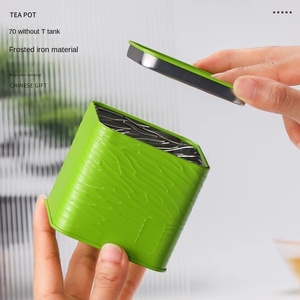 Boîte à thé de voyage portable RTS 75*75*75 mm 50g, petite boîte carrée en fer pour thé noir et vert, boîte carrée en fer blanc vide - Product Image 4