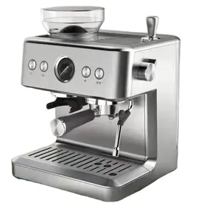 商用咖啡浓缩咖啡卡布奇诺制造商20巴意大利泵78毫米豆料斗高度拿铁机在美国热卖