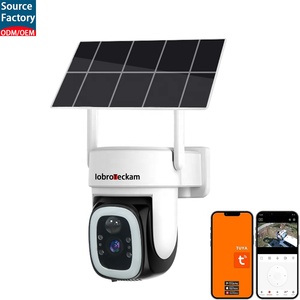 Caméra <span class=keywords><strong>solaire</strong></span> PTZ intelligente Tuya 4G LTE, caméra de sécurité extérieure sans fil 4MP, détection de mouvement PIR, système CCTV compatible Alexa/Google - Product Image 1