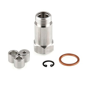 JXSS009 Entretoise d'échappement à débit réglable filetée M18x1.5, Kit d'élimination de la voyant de contrôle moteur en acier inoxydable 304 avec 3 inserts - Product Image 5