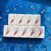 Set Mahjong Akrilik Mewah 2026 Baru, 160 Ubin Ukiran Indah, Kotak 4 Lapis, Gaya Amerika, Hadiah Natal Terbaik