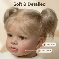 Poupée Reborn de 26 pouces, version fille, taille 6 mois, avec peau 3D, pour enfants
