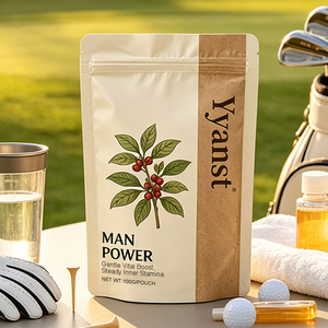 OEM Service Natural Herbal <b>Men</b> Vital Powder <b>Man</b> Power Coffee Gentle Stamina Boost 100g Eco Kraft <b>Pouch</b> Bulk Wholesale - Product Image 3