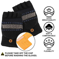 Gants chauffants pour femmes Gants chauds pour ordinateur portable Chauffe-mains électriques Demi-mains Gants chauffants