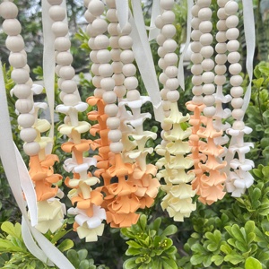 <span class=keywords><strong>Collier</strong></span> Hawaïen YIREPIN fait main en pâte polymère, motif fleur de Puakenikeni, avec perles en bois, idéal pour la plage estivale et comme <span class=keywords><strong>collier</strong></span> de voiture. - Product Image 5