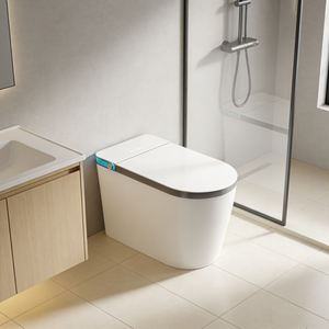 WC intelligent HEZEE Premium multifonction avec commande vocale, chasse d'<span class=keywords><strong>eau</strong></span> automatique, siège chauffant, bidet, protection en mousse activée par le pied - Product Image 1