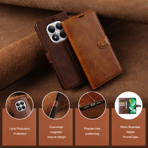 เคสโทรศัพท์แบบพับป้องกันการตก ทำจากหนัง PU พร้อมช่องใส่บัตร สำหรับ <span class=keywords><strong>Redmi</strong></span> Note 16/15/14 และ 16C/<span class=keywords><strong>A8</strong></span> ซีรีส์ ป้องกันได้อย่างเต็มรูปแบบ - Product Image 1