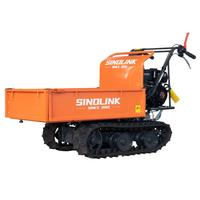 SINOLINK Mini-dumper à chenilles à essence de 175 kg, robuste et motorisé |   Brouette à chenilles facile à utiliser, garantie 1 an