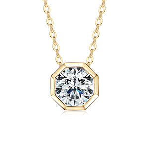 Ensemble de bijoux polyvalent de luxe en argent sterling 925, boucles d'oreilles et collier, ensemble 2 pièces, boucles d'oreilles à clous en moissanite et collier avec pendentif - Product Image 3