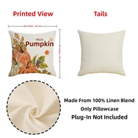 Herbstliche Thanksgiving-Kürbis-Dekokissenhülle aus Polyester mit PP-Baumwollfüllung für Wohnzimmer-Sofakissen